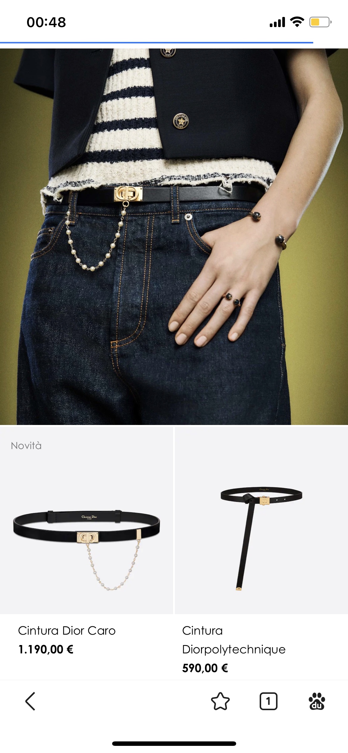 Dior belt
